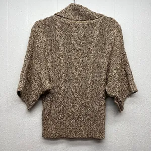 Leo & Nicole Cowl Neck Dolman Sleeve Sweater Womens Small Y2K Cropped Chunky thumbnail 9