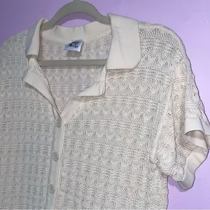 Princess Polly Elizondo Set Womens Size XS Cream Crochet Knit Wide Leg Resort thumbnail 8
