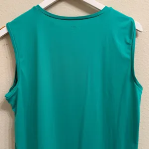 Athleta Sunlover UPF 50+‎ Sleeveless Mesh Hem Teal Green Medium 420736 thumbnail 4