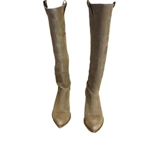 Steven By Steve Madden Taupe Brown Suede Heeled Calf High Boots (7) thumbnail 2