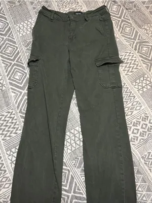 Well Worn Olive Cargo Pants Womens 6/28 Utility Stretch Straight Leg Green thumbnail 1