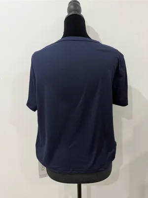 Navy Boxy Short-Sleeve Tee Shirt thumbnail 3