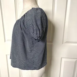 Madwell Texture and Thread peasant top in stripe thumbnail 9
