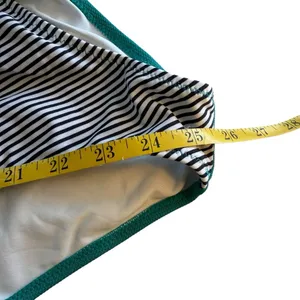 Cupshe Aqua Textured and Striped Halter Tummy Control‎ One Piece Swimsuit Large thumbnail 9