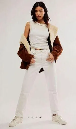 Levi’s 501 Straight Leg Jeans - White - 26 thumbnail 1