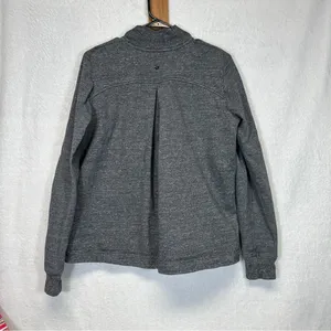Lululemon Pleat To‎ Street Bomber Jacket in Heathered Snow Slub Coal Size 6 thumbnail 6