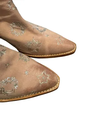 Free People Bowers Embroidered Leather Western Boot in Blush 8 NEW thumbnail 10