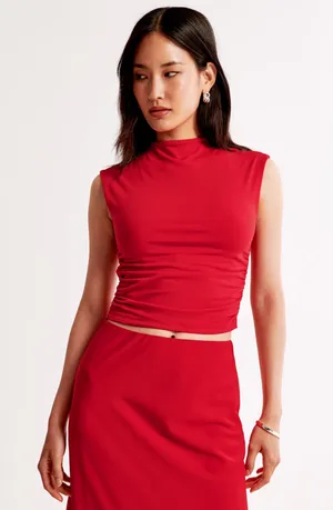 NWOT Abercrombie Paloma Top in Red thumbnail 1