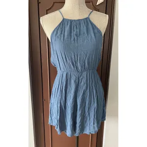 Free People (intimately) Liaisons Tie-Front Blue Romper thumbnail 5
