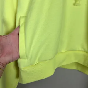 Teddy Fresh Hoodie Womens XL Highlighter‎ Neon Yellow Cropped 100% Cotton Beaded thumbnail 6