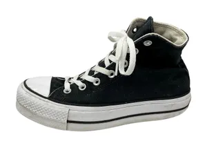 Converse Chuck Taylor All Star Lift Platform Canvas Black Hi Top Sneakers Size 8 thumbnail 1