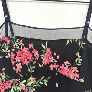 Vintage Y2K USA Made BCBG Floral Slip Dress Mesh Detail Sz M Fairy Boho Pink thumbnail 7