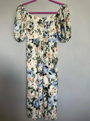 Abercrombie & Fitch Floral Puff Sleeve Dress XSP thumbnail 7