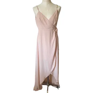Show Me Your MuMu Mariah Wrap thin strap v-neck party barbiecore Dress Large thumbnail 2