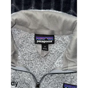 Patagonia Women's Gray Better Sweater 1/4 Zip Sweatshirt Embroidered Sz Small thumbnail 3