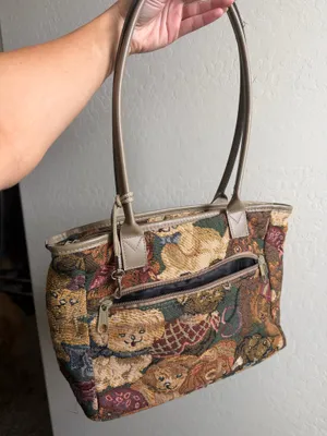 Vintage dog patterned handbag Multiple thumbnail 2