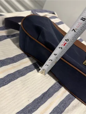 Etienne Aigner Navy Canvas Brown Trim Crossbody Bag Vintage Logo Everyday Purse thumbnail 12