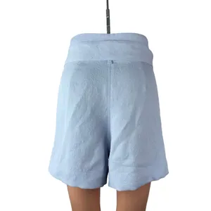 Aritzia Wilfred Women's Blue High Rise Belted Wide Leg Bermuda Paperbag Shorts 4 thumbnail 4