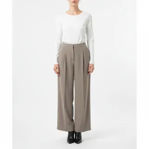 Emanuel Ungaro Vintage Gray-Taupe Straight Leg Trouser Pants 6 thumbnail 9