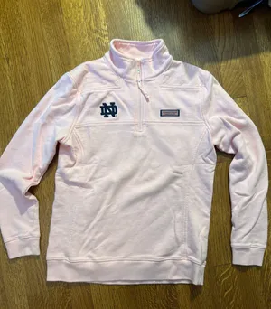 Vineyard Vines Notre Dame Pink Quarter Zip thumbnail 1