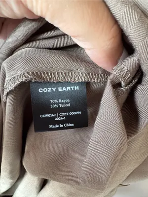 Cozy Earth‎ NWT Women’s Sunset Gathered Flowy Maxi Dress in Ebony Size XS thumbnail 5