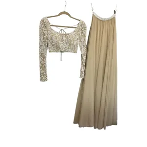 Sherri Hill 53559 Nude Ivory Beaded Two Piece Prom Gown Dress Womens 00 NEW thumbnail 4