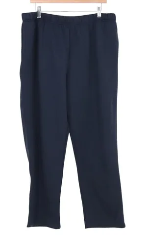 Madison Taylor Sweatpants Women 1X Navy Blue Straight Leg Fleece Excellent thumbnail 1