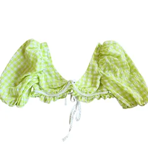For Love And Lemons Maureen Gingham Crop Top thumbnail 6