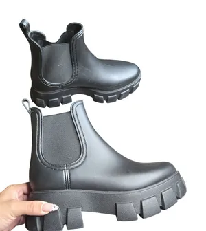 Jeffrey Campbell Black Cloudy Rain Boot Size: 7 thumbnail 1