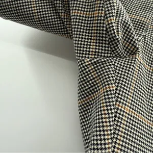 H&M Dress Pants Women's Size 8 Houndstooth Plaid‎ Mid Rise Black Gray White Tan thumbnail 7