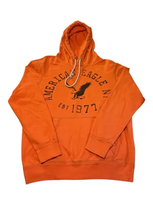 Vintage American Eagle Outfitters Orange Graphic Hoodie Men's Size M thumbnail 1