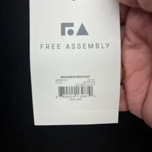 Free Assembly mock neck‎ bodysuit Black Size XL thumbnail 3