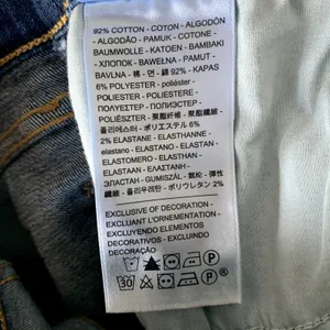 Levi's High Rise Cutoff Denim Shorts in‎ Dark Blue Wash thumbnail 6