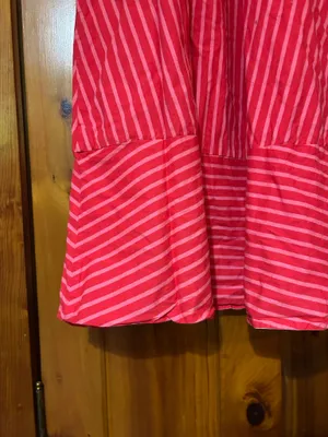 Red & pink stripped maxi dress with pockets thumbnail 3