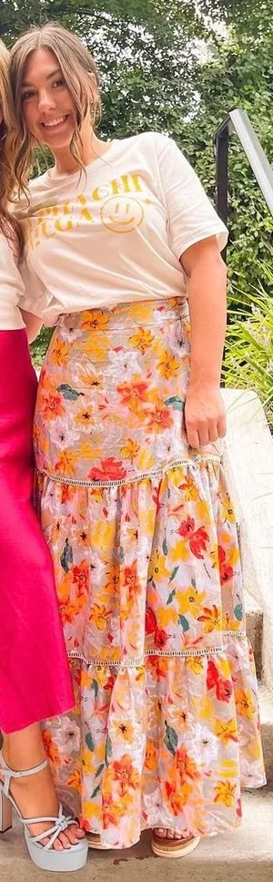 Floral Maxi Skirt Multi Size XS thumbnail 1
