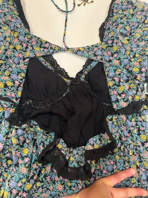 Free People Boho Sheer Bell Sleeve Lace Tunic Mini Dress thumbnail 8