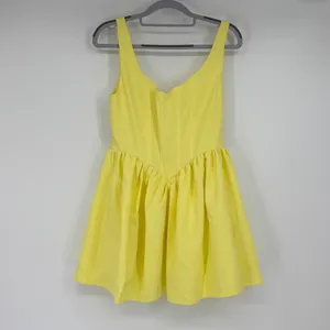 Heiress Beverly Hills Yellow Corset Mini Dress Size M NWT Sleeveless V-Neck‎ thumbnail 2