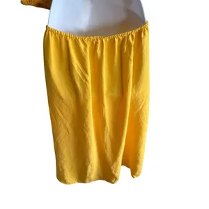 FARM RIO Midriff Dress Size S Yellow Puff Sleeve Off Shoulder Knotted Boho thumbnail 11