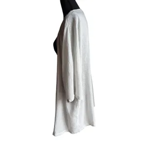 Tahari Linen Blend Open Front Cardigan Wrap One Size Coastal Resort Cover Up thumbnail 6