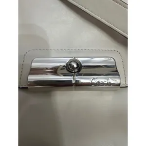 Coach‎ Kristin Off White Leather Flap Shoulder Bag Crossbody Silver Hardware thumbnail 2