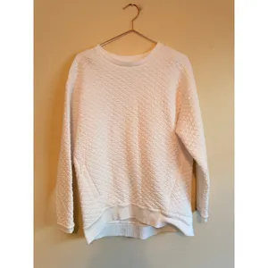 VICI Tie Front Top Womens Medium White‎ Boho Crop Bell Sleeve Textured Blouse thumbnail 5