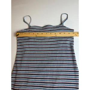 Hollister Striped Ribbed‎ Bodycon Mini Dress Sleeveless Casual Summer Size S thumbnail 3