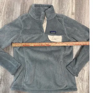 Patagonia Womens Re-Tool Snap-T‎ Fleece Pullover Grey Medium thumbnail 5
