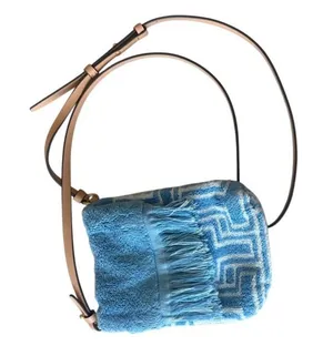 Tory Burch Terry Phone Crossbody Blue Fringe Mini Bag‎ thumbnail 1