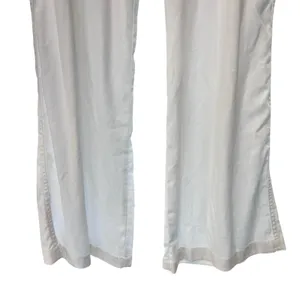 April Kiss Linen Pants Beach Summer Boho NWT High Waist Wide Leg SZ LG White thumbnail 5
