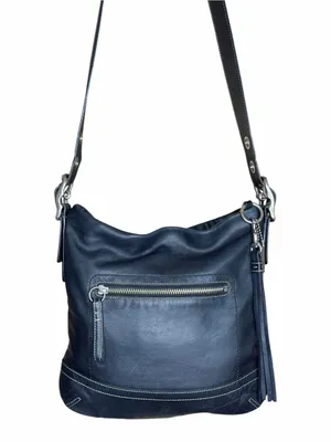 Vintage Coach 1415 Soho Slim Black Leather Hobo Fringe Tassel Shoulder Bag Y2K thumbnail 5