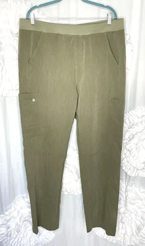 Figs Scrub Pants Men's 2XL Green Axim Cargo Elastic Waist Technical Medical thumbnail 1