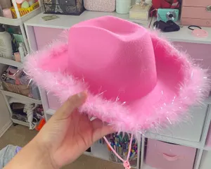 Pink Cowgirl Amazon Hat thumbnail 1