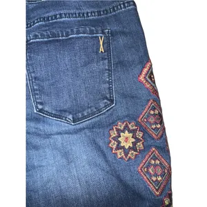 Vintage America Boho Southwestern Embroidered Jeans Women's 12 Hippie Aztec thumbnail 5