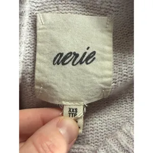 Aerie Women's XXS Lavender Marled‎ Crew Neck Oversized Knit Pullover Sweater thumbnail 3